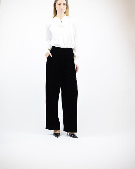 PALAZZO VELVET TROUSERS