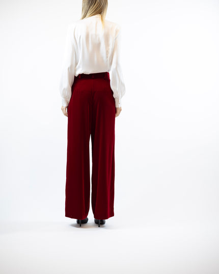 PALAZZO VELVET TROUSERS