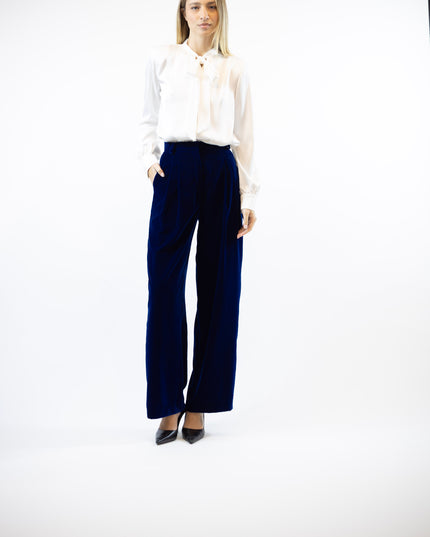 PALAZZO VELVET TROUSERS