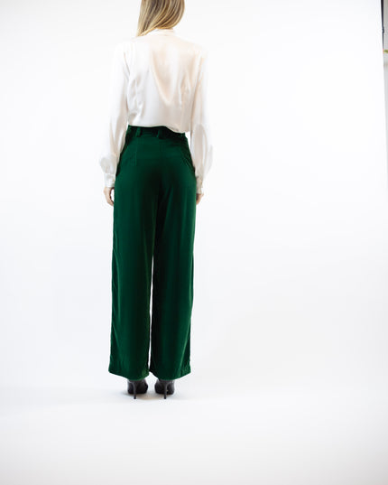 PALAZZO VELVET TROUSERS