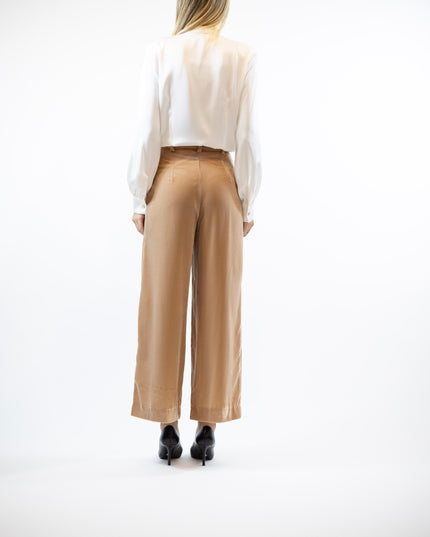 PALAZZO VELVET TROUSERS
