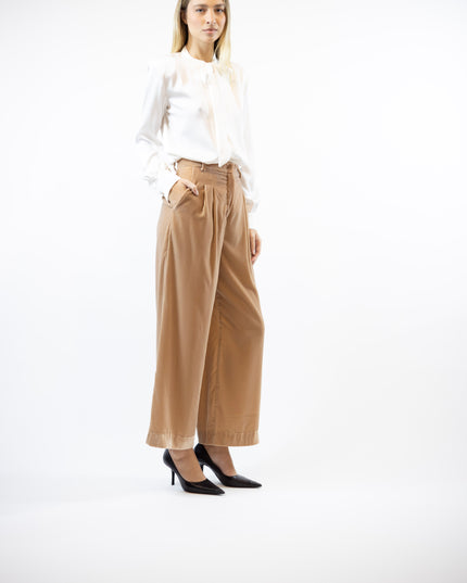 PALAZZO VELVET TROUSERS