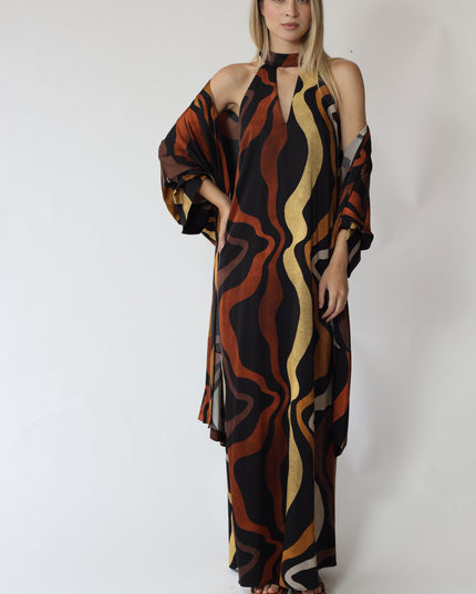 KIMONO AMPIO STAMPATO