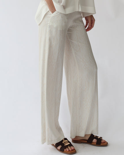 PANTALONI PALAZZO IN RASO CON ELASTICO