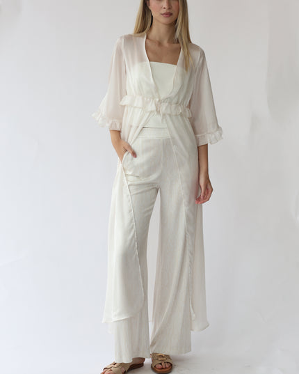 CAMICIA LUNGA IN CHIFFON STAMPATO