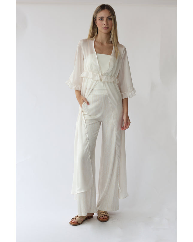 CAMICIA LUNGA IN CHIFFON STAMPATO