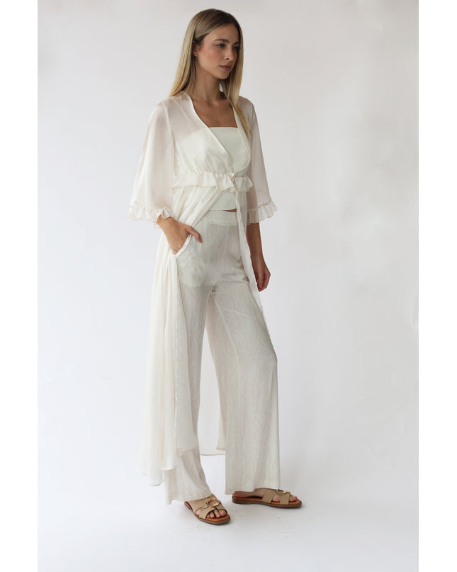 CAMICIA LUNGA IN CHIFFON STAMPATO