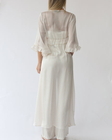 CAMICIA LUNGA IN CHIFFON STAMPATO