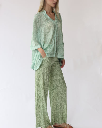 CAMICIA KIMONO IN CHIFFON STAMPATO