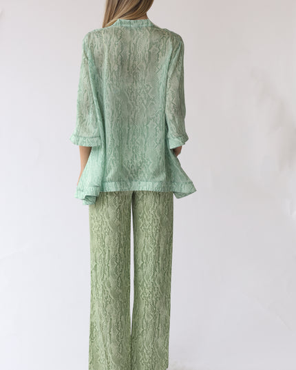 CAMICIA KIMONO IN CHIFFON STAMPATO