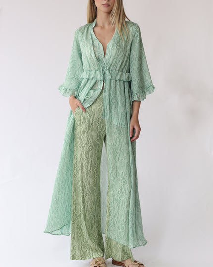 CAMICIA LUNGA IN CHIFFON STAMPATO