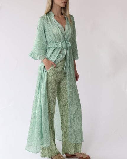 CAMICIA LUNGA IN CHIFFON STAMPATO