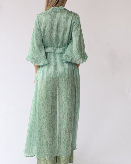 CAMICIA LUNGA IN CHIFFON STAMPATO