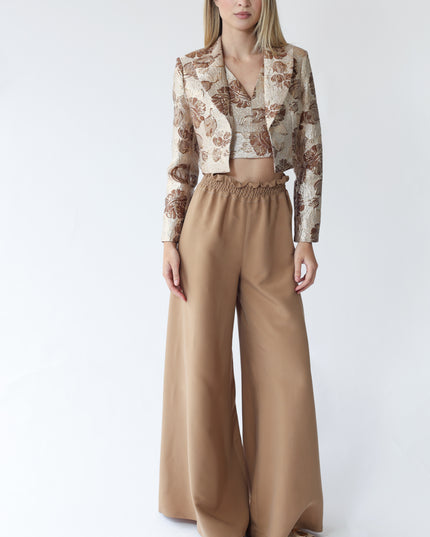 GIACCA CROPPED CON SPALLINE