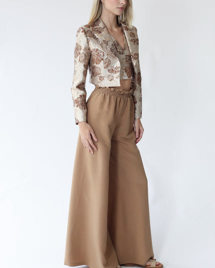 GIACCA CROPPED CON SPALLINE