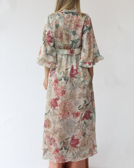 CAMICIA LUNGA IN CHIFFON STAMPATO