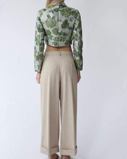 GIACCA CROPPED CON SPALLINE