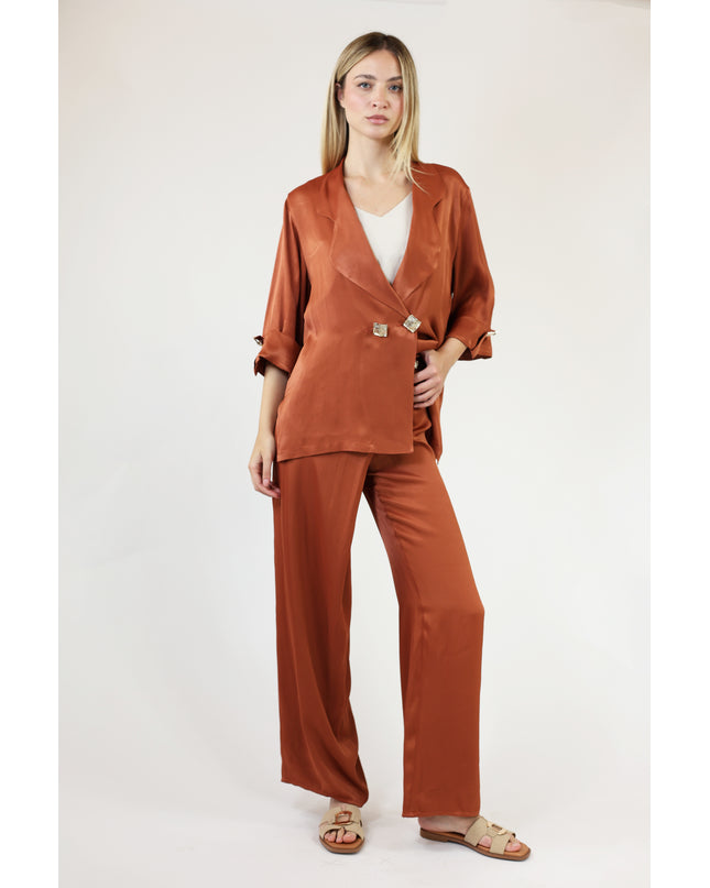 CAMICIA BLAZER DOPPIOPETTO IN RASO