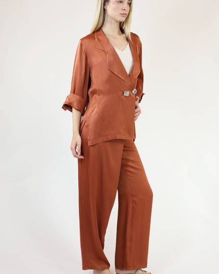 CAMICIA BLAZER DOPPIOPETTO IN RASO
