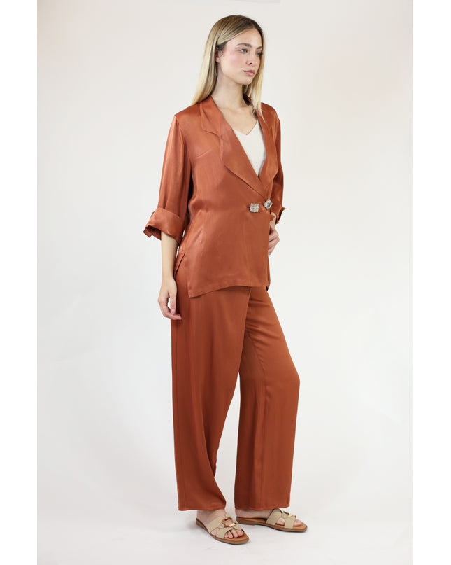 CAMICIA BLAZER DOPPIOPETTO IN RASO