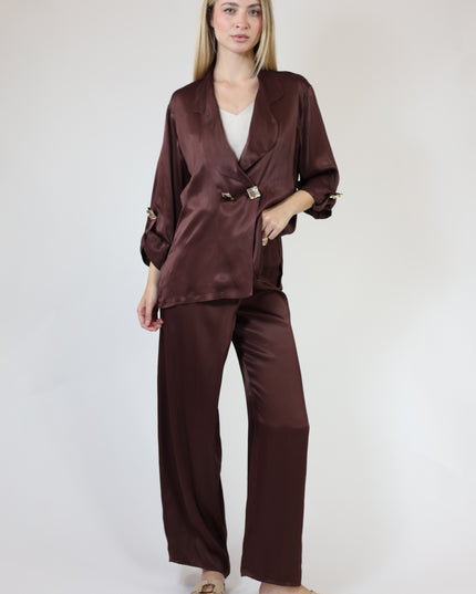 CAMICIA BLAZER DOPPIOPETTO IN RASO