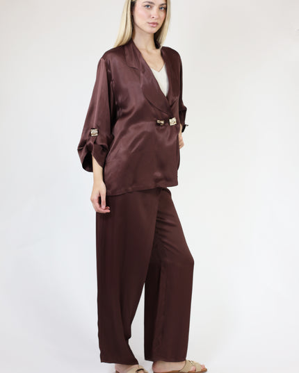 CAMICIA BLAZER DOPPIOPETTO IN RASO
