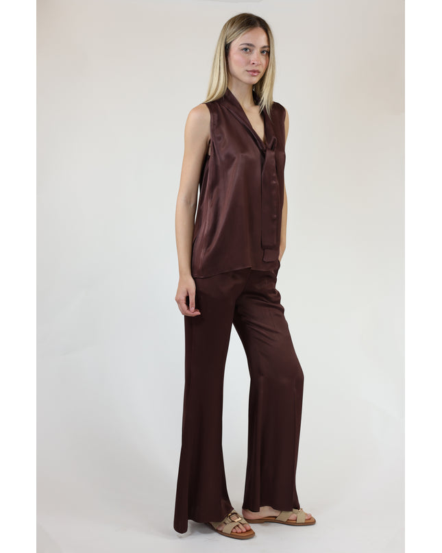 PANTALONI A ZAMPA CON ELASTICO IN VITA