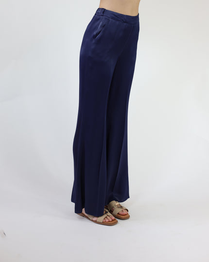 PANTALONI A ZAMPA CON ELASTICO IN VITA