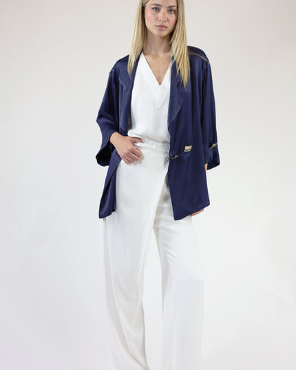 CAMICIA BLAZER DOPPIOPETTO IN RASO