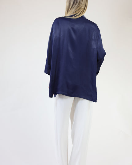 CAMICIA BLAZER DOPPIOPETTO IN RASO