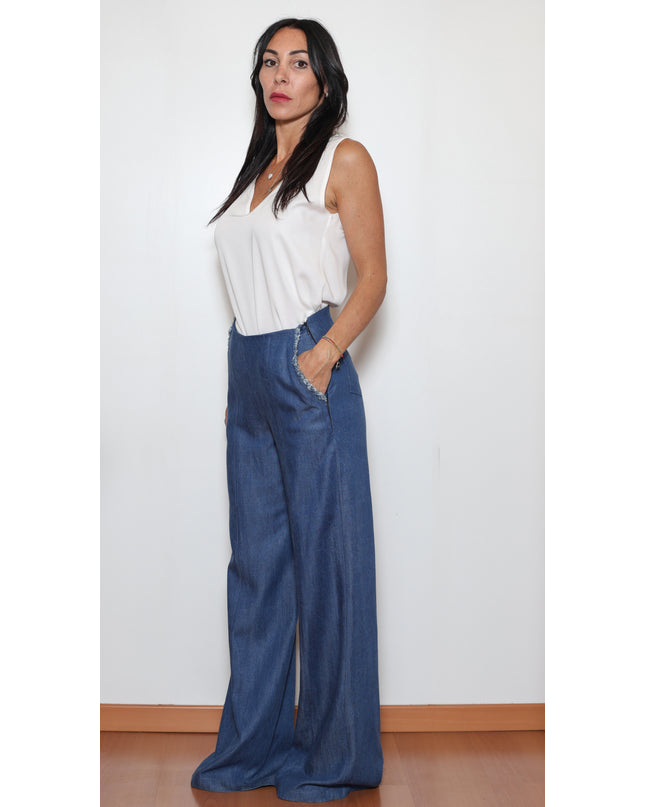 PANTALONI PALAZZO IN DENIM