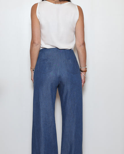 PANTALONI PALAZZO IN DENIM