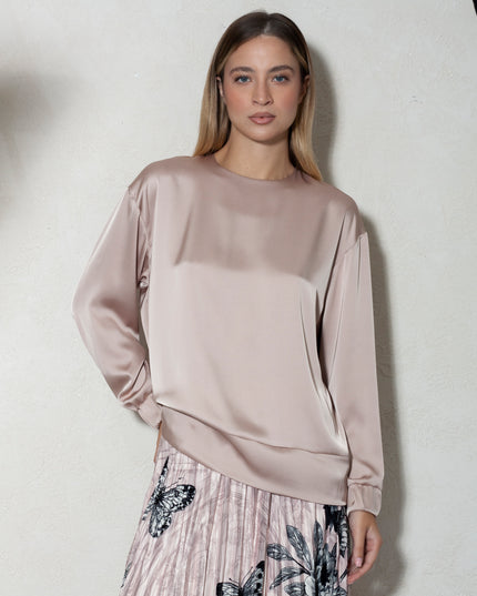 SATIN SWEATSHIRT TOP