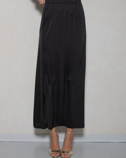 LONG SATIN SKIRT