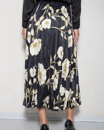 PRINTED PLEATED SKIRT