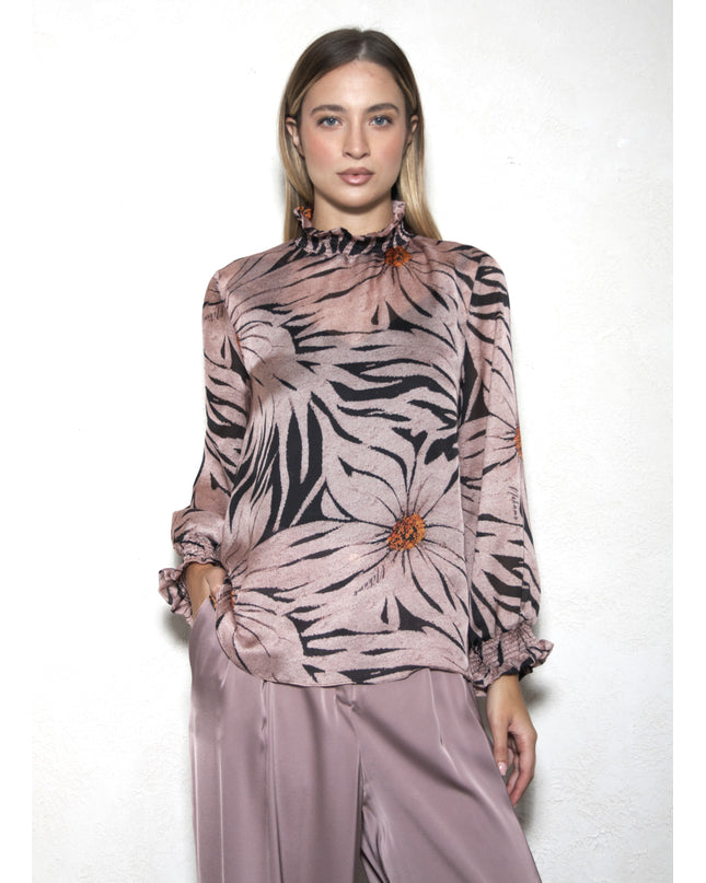 CHIFFON SMOCK STITCH TOP