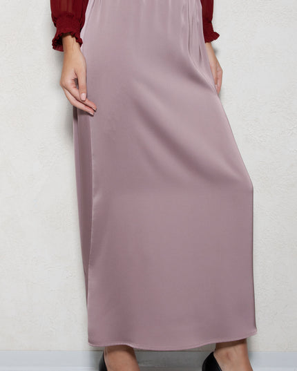 LONG SATIN SKIRT