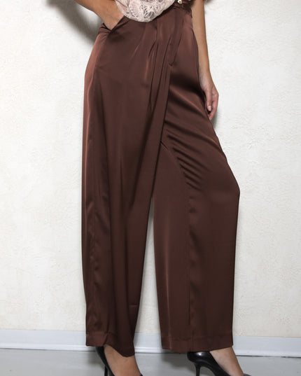 SATIN TROUSERS WITH PLEATS