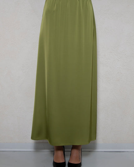 LONG SATIN SKIRT