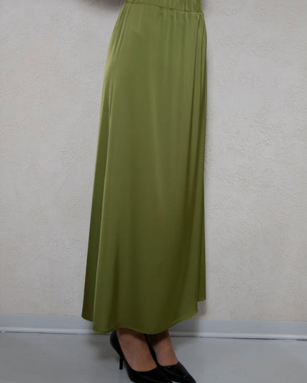LONG SATIN SKIRT