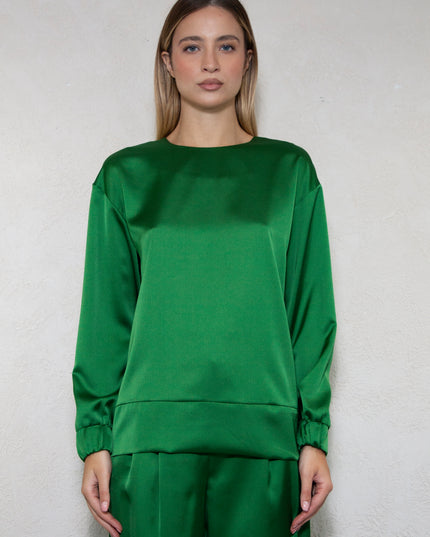 SATIN SWEATSHIRT TOP