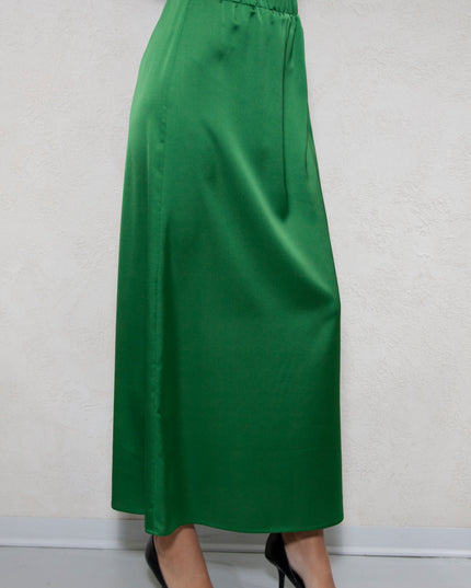 LONG SATIN SKIRT