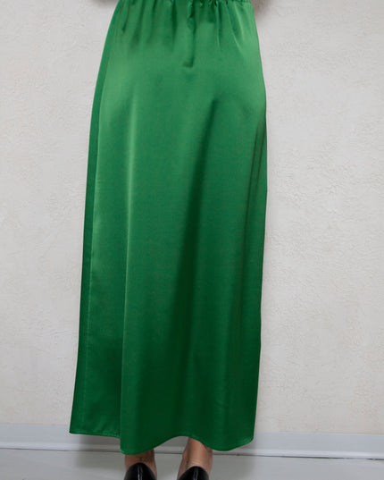 LONG SATIN SKIRT