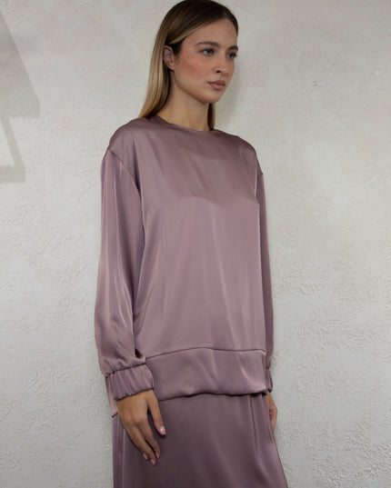 SATIN SWEATSHIRT TOP