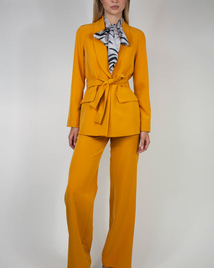 UNLINED BLAZER WITH BELT