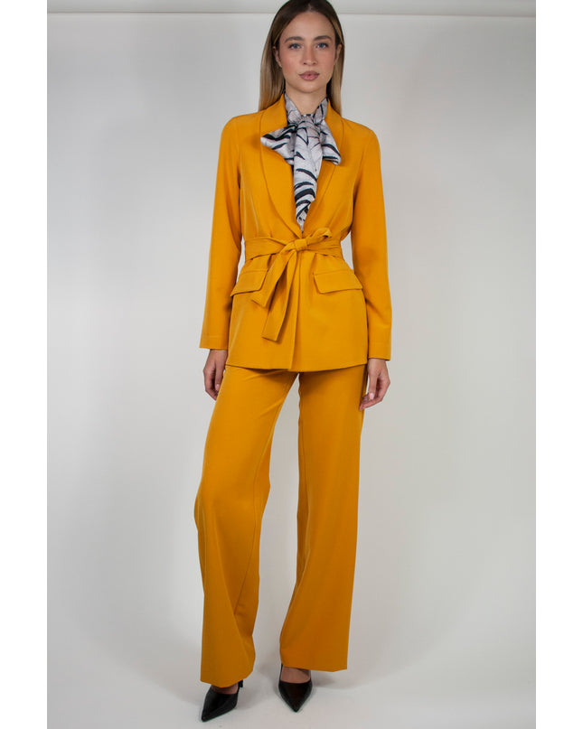 UNLINED BLAZER WITH BELT