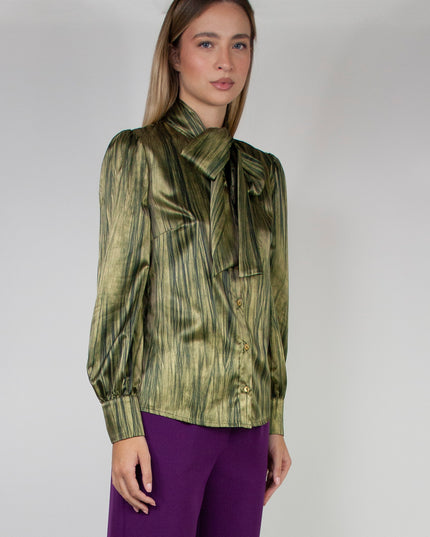 CHIFFON SHIRT WITH BOW