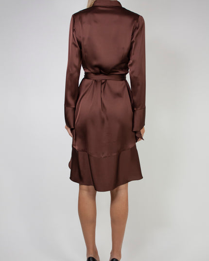 CROSSOVER NECKLINE DRESS