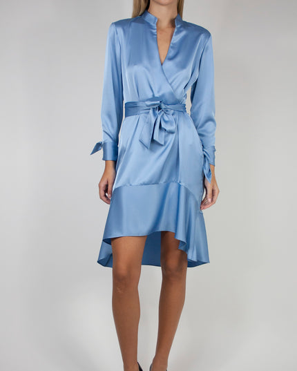 CROSSOVER NECKLINE DRESS