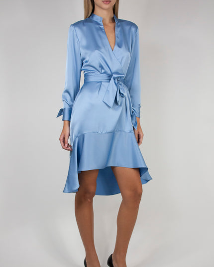 CROSSOVER NECKLINE DRESS